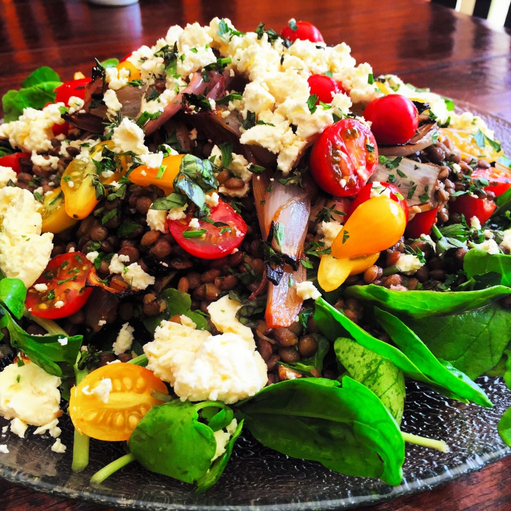 caramalised baby onion and lentil salad 2