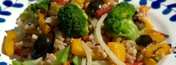 Roast butternut, broccoli and barley salad