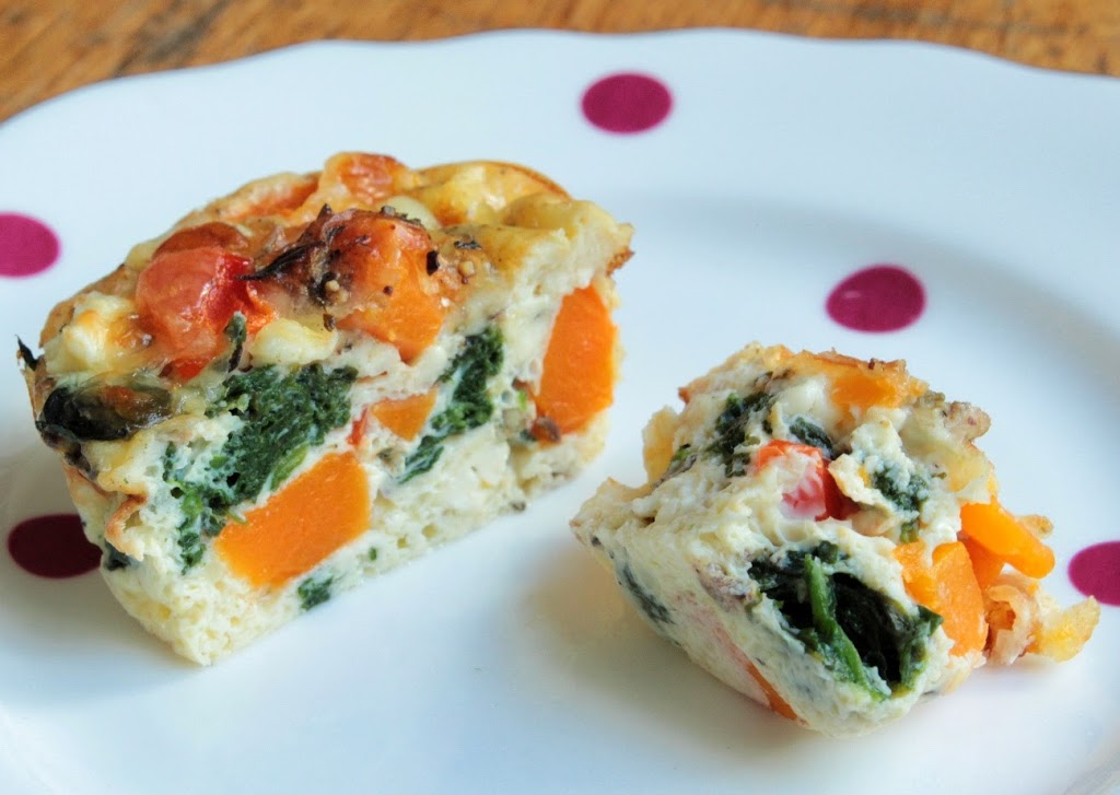 Mini crustless quiche – so quick (and almost guilt free).